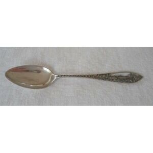 Vintage Topeka Kansas Sterling Silver Souvenir Spoon "Birds Eye View" Pierced